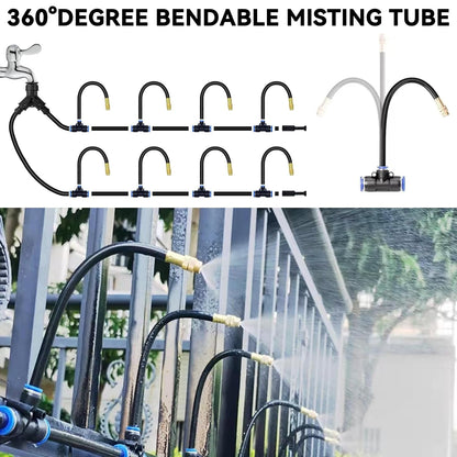 49.21Ft Drip Irrigation Kit System, 360° Bendable Garden Irrigation System