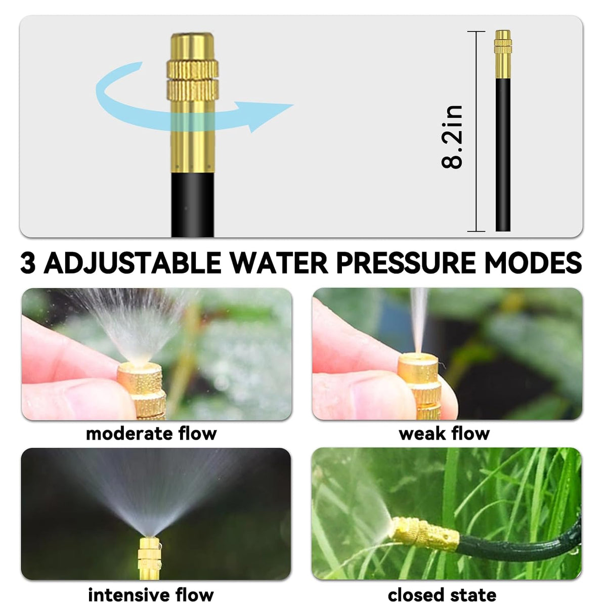 49.21Ft Drip Irrigation Kit System, 360° Bendable Garden Irrigation System