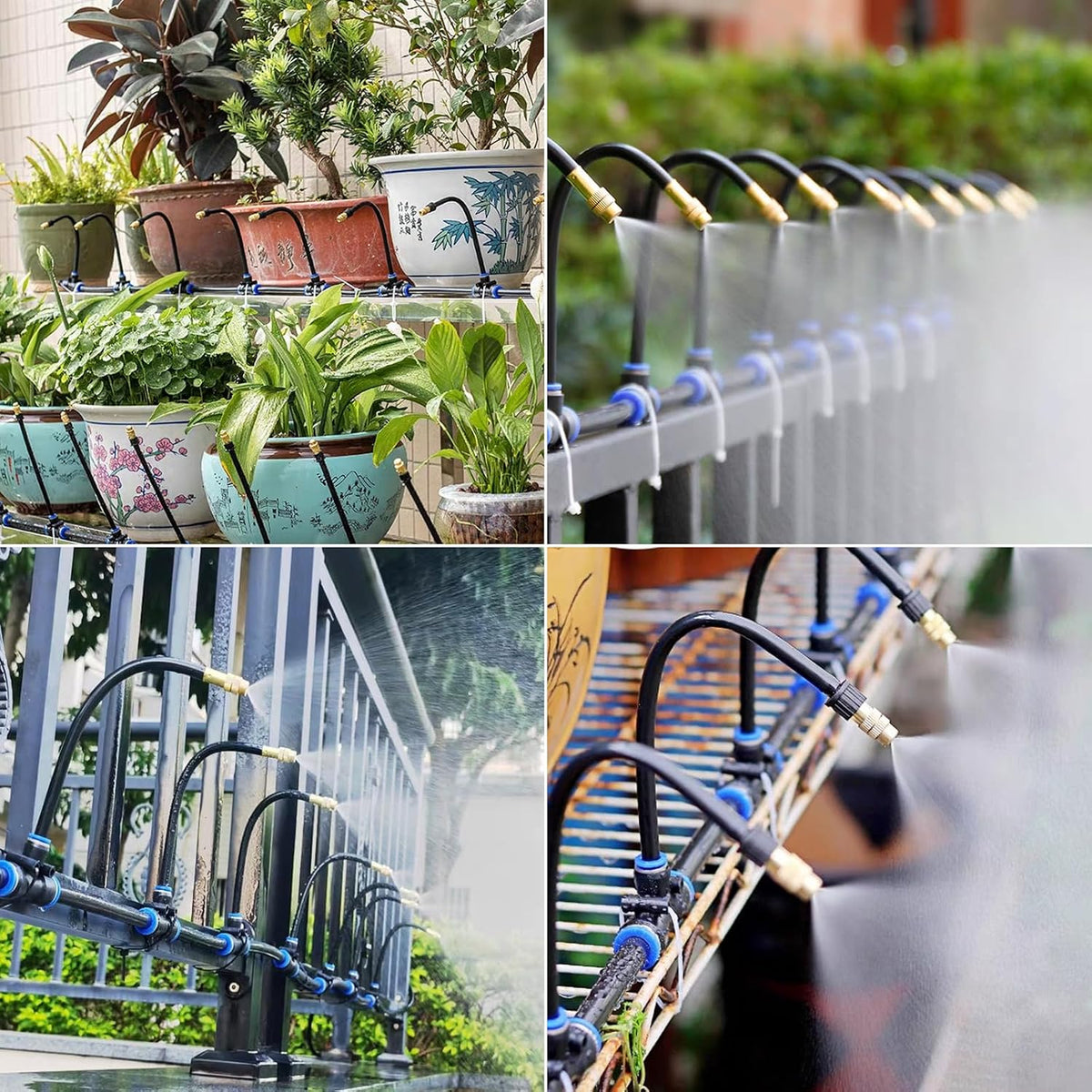 49.21Ft Drip Irrigation Kit System, 360° Bendable Garden Irrigation System