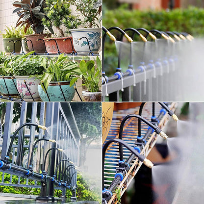 49.21Ft Drip Irrigation Kit System, 360° Bendable Garden Irrigation System