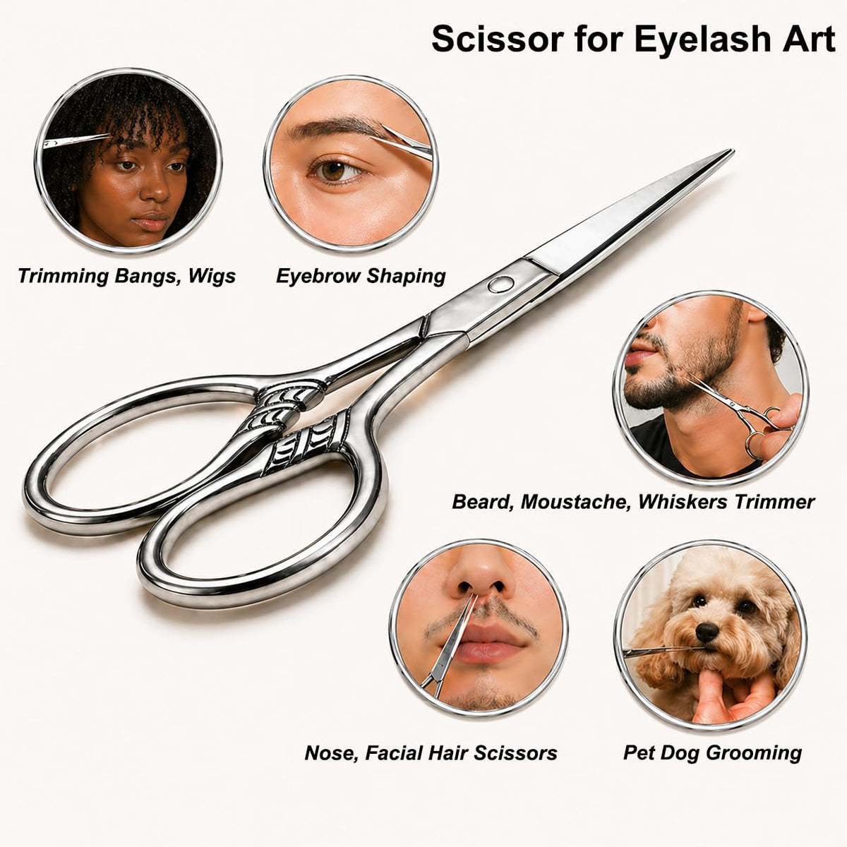 Small Precision Scissors, 3.5in Beauty Grooming Kit