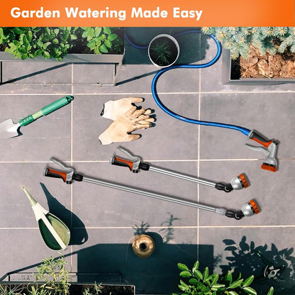 Long Telescopic Watering Wand for Garden Hose, 36”-60” Garden Wand