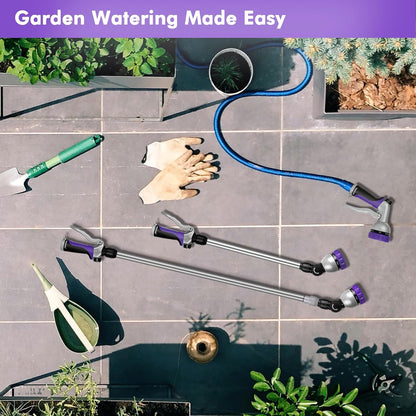 Long Telescopic Watering Wand for Garden Hose, 36”-60” Garden Wand