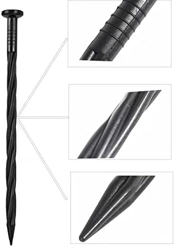 50PCS Landscape Anchoring Spikes, 8 Inch Spiral Plastic Landscape Spikes for Garden Lawn Yard, Paver, Weed Barrier, Artificial Turf