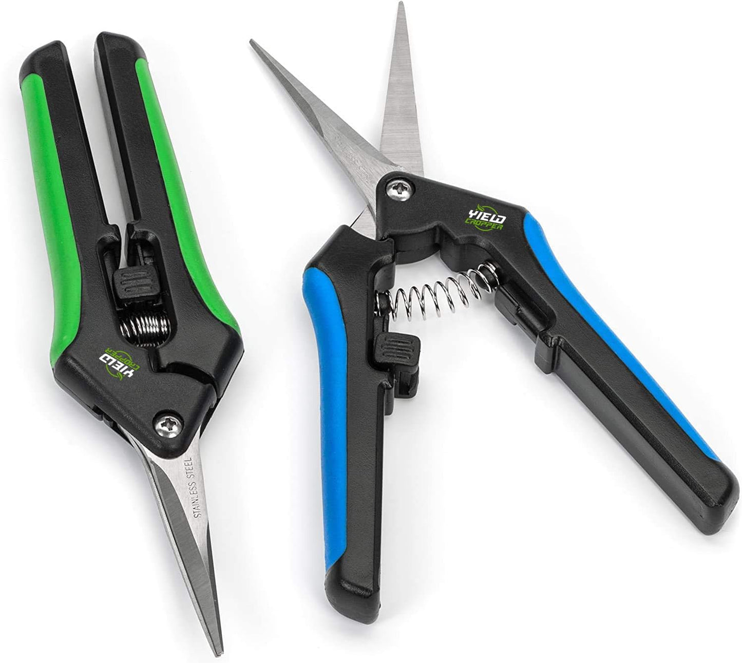 Hydroponic 2Pack Microtip Straight blade/Curved Blade Flower Leaf Trimmer Pruning Shears