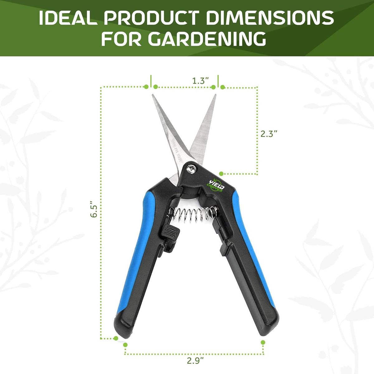 Hydroponic 2Pack Microtip Straight blade/Curved Blade Flower Leaf Trimmer Pruning Shears