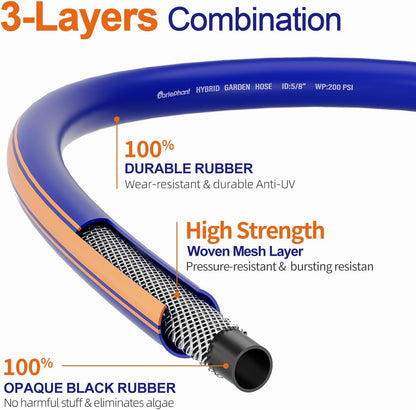 short hose 3 ft x 5/8", Female to Female Hose, Hose Reel Leader Hose, short water hose with Swivel Handle