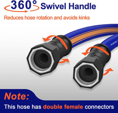 short hose 3 ft x 5/8", Female to Female Hose, Hose Reel Leader Hose, short water hose with Swivel Handle