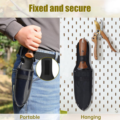 7 Inch Hori Hori Garden Knife with Knitted Storage Bag