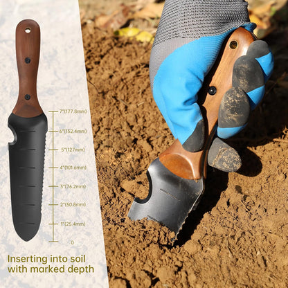 7 Inch Hori Hori Garden Knife with Knitted Storage Bag