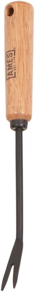 2447000 Tempered Steel Hand Weeder with Wood Handle, 12-Inch