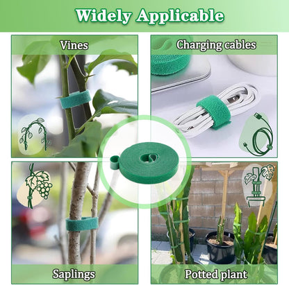 Plant Tape Garden Tape, Plant Ties Tape Garden Ties For Climbing Plants Adjustable Garden Tape For Plants Outside Plant Supports For Growing Reusable Green Garden Plant Tomato Tape (33ft X 1/2inch)