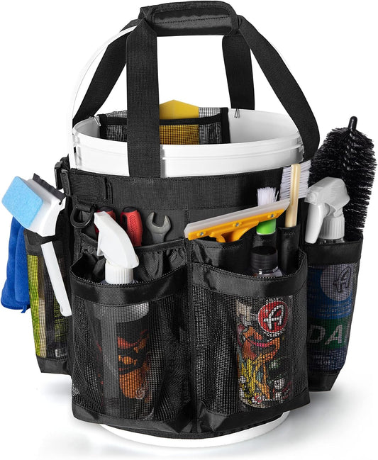 5 Gallon Bucket Organizer with Anti-fall Hooks & Buckle