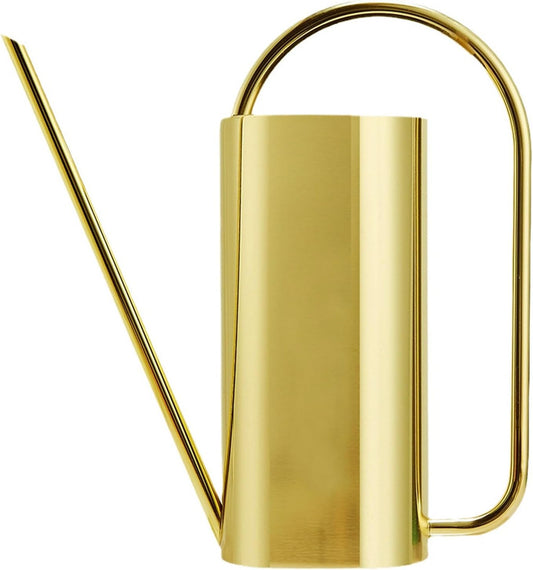 Watering Can Outdoor, 50 oz/1.5L Watering Can with Long Spout and Handle, Stainless Steel Garden Watering Pot for Outdoor and Indoor Plants