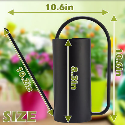 Watering Can Outdoor, 50 oz/1.5L Watering Can with Long Spout and Handle, Stainless Steel Garden Watering Pot for Outdoor and Indoor Plants