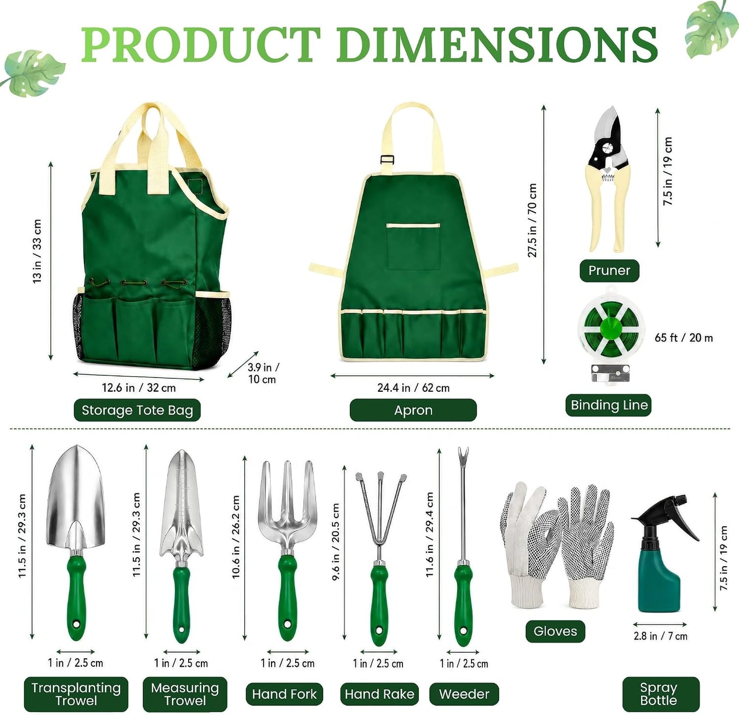 11-Piece Gardening Tool Set – Garden Kit with Tote Bag, Apron & Accessories, Perfect Gardening Gifts for Women, Moms, and Beginners