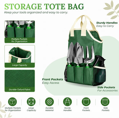 11-Piece Gardening Tool Set – Garden Kit with Tote Bag, Apron & Accessories, Perfect Gardening Gifts for Women, Moms, and Beginners