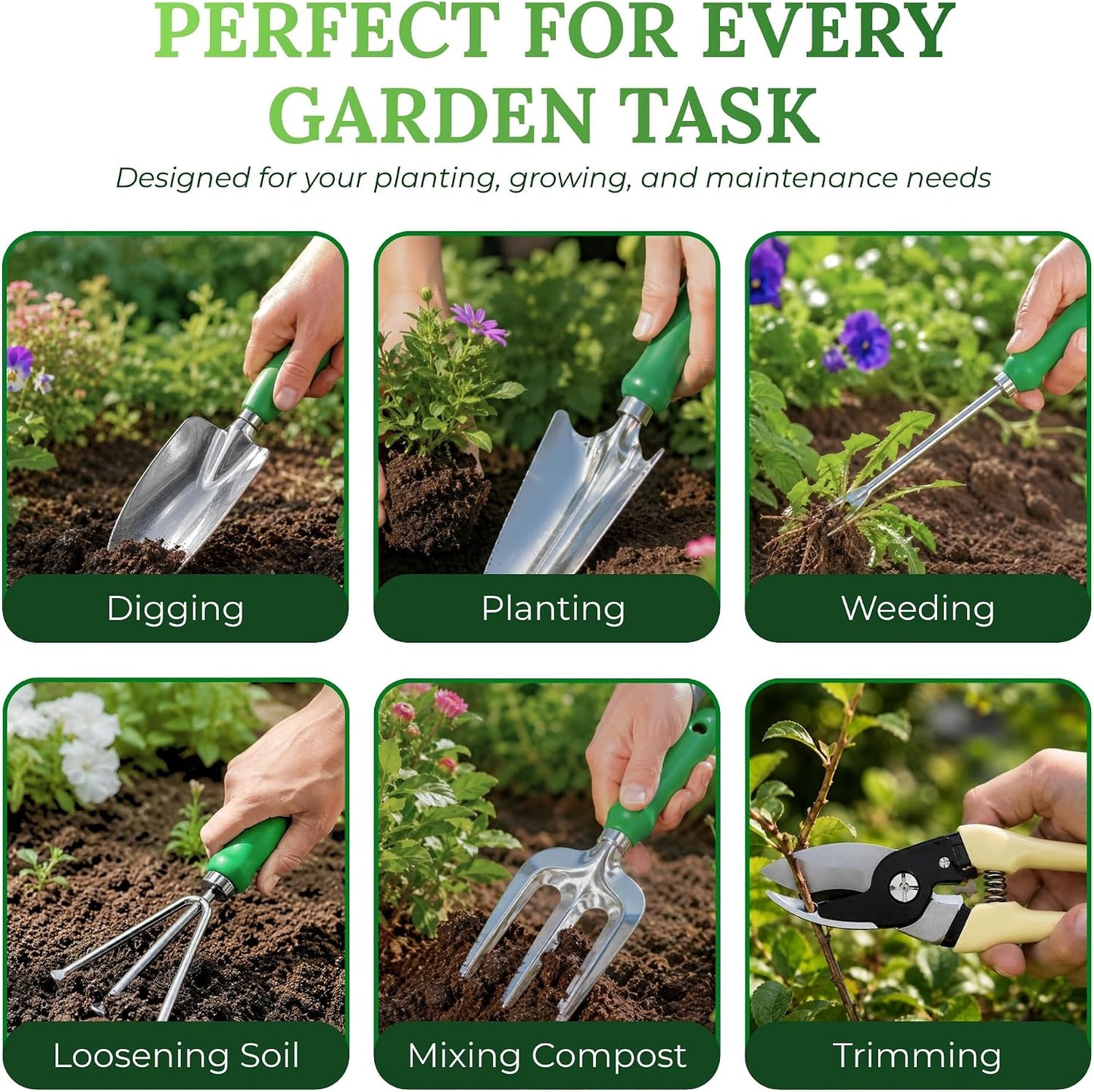 11-Piece Gardening Tool Set – Garden Kit with Tote Bag, Apron & Accessories, Perfect Gardening Gifts for Women, Moms, and Beginners