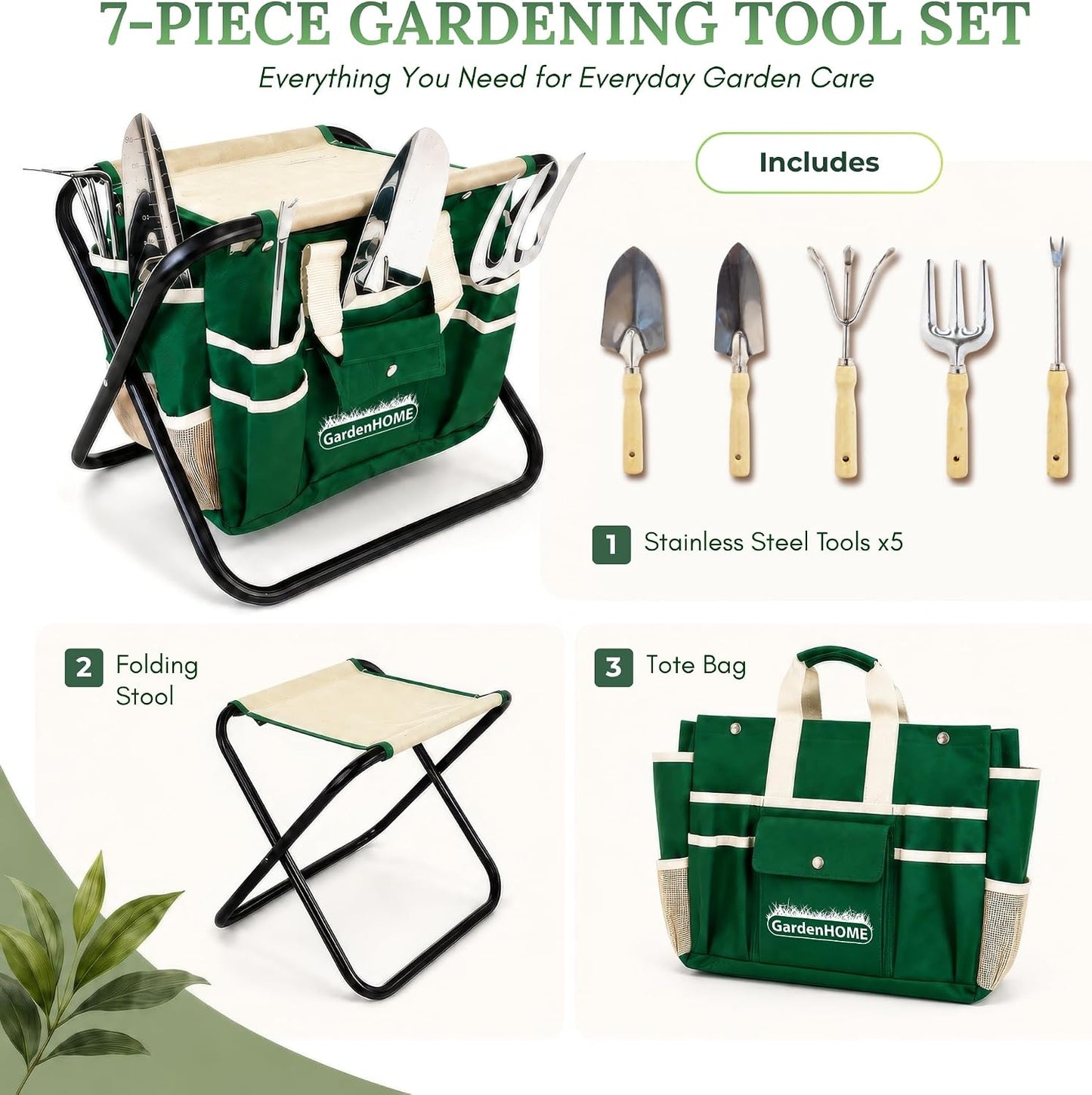 11-Piece Gardening Tool Set – Garden Kit with Tote Bag, Apron & Accessories, Perfect Gardening Gifts for Women, Moms, and Beginners