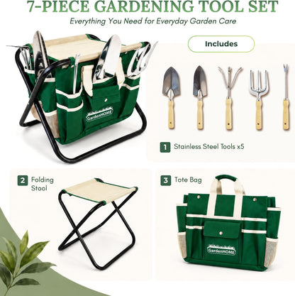 11-Piece Gardening Tool Set – Garden Kit with Tote Bag, Apron & Accessories, Perfect Gardening Gifts for Women, Moms, and Beginners