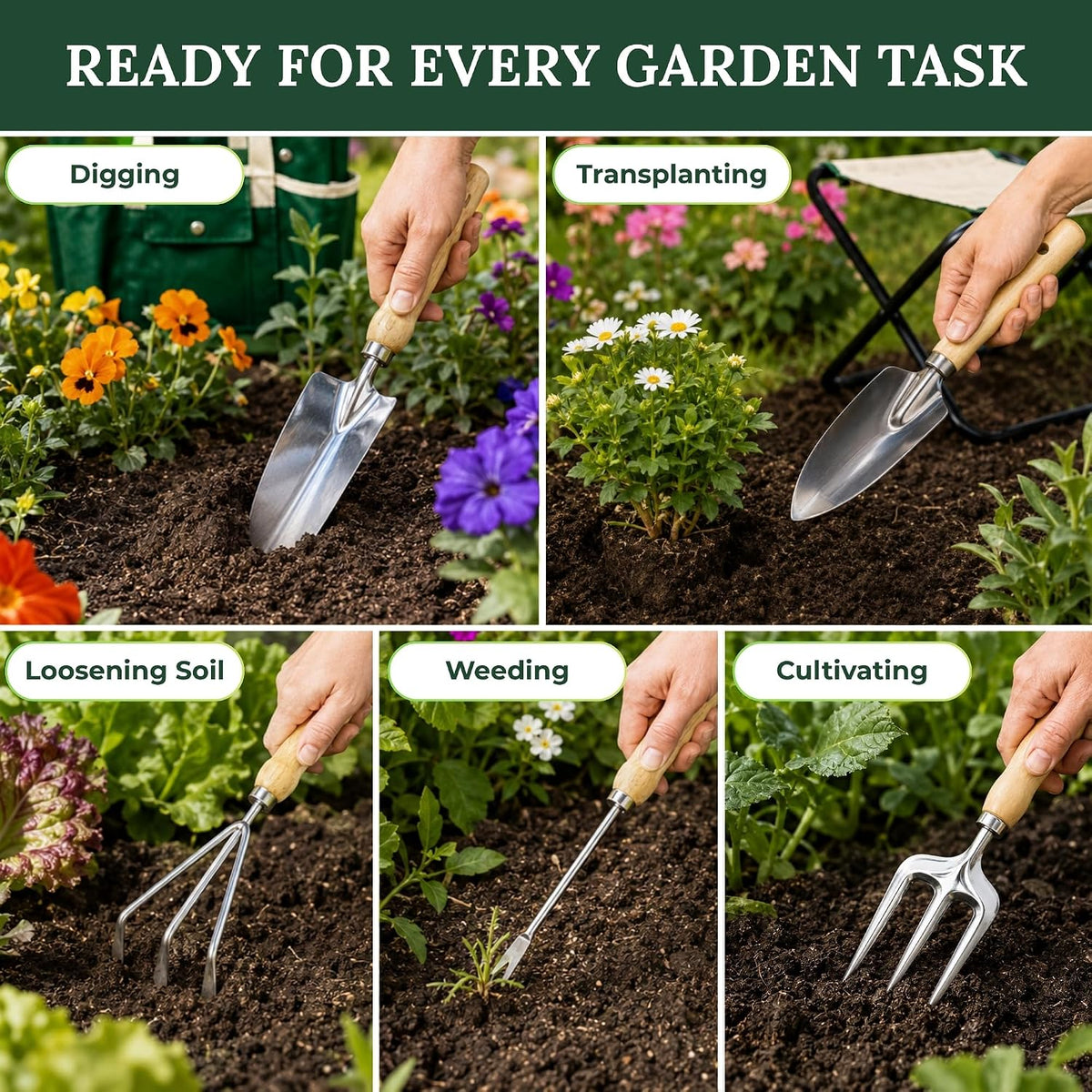 11-Piece Gardening Tool Set – Garden Kit with Tote Bag, Apron & Accessories, Perfect Gardening Gifts for Women, Moms, and Beginners