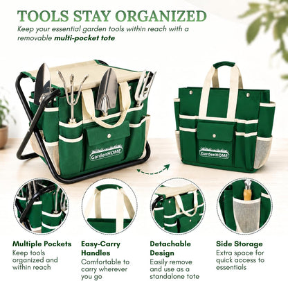 11-Piece Gardening Tool Set – Garden Kit with Tote Bag, Apron & Accessories, Perfect Gardening Gifts for Women, Moms, and Beginners