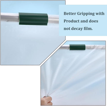 32Pcs Greenhouse PVC Pipe Clips Pool Cover Clamps Garden Row 2.4 Inch Plastic Dark Green Tube Pool Awning Pipes Covers Clamps for Shelters Garden Hoops Row Nets Bird Protection
