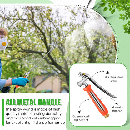 Enhon All Metal Pump Sprayer Wand with 3 Hole Nozzle & Adjustable Nozzle