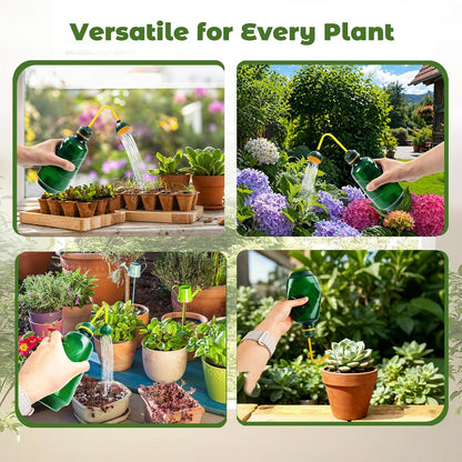 450ML Small Watering Can, 2 in 1 Spray Head for Indoor Plants, Green