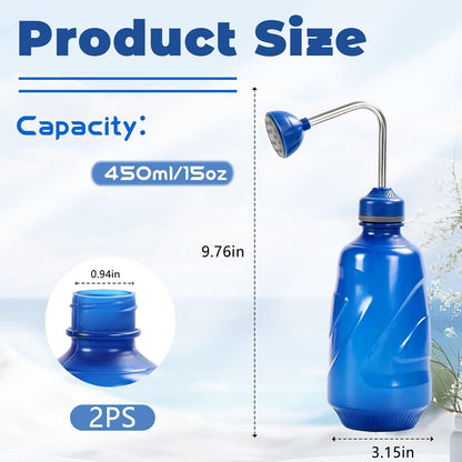 450ML Small Watering Can, 2 in 1 Spray Head for Indoor Plants, Green