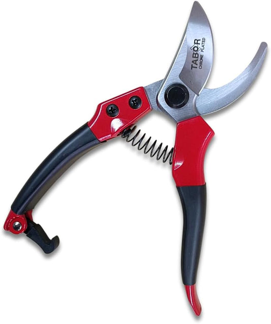 S821A Bypass Pruning Shears for Small to Medium Hands, Chrome Plated Blades with 3/4 Inch Cut Capacity, Professional Hand Pruner, Garden Secateurs & Clippers with Safety Lock