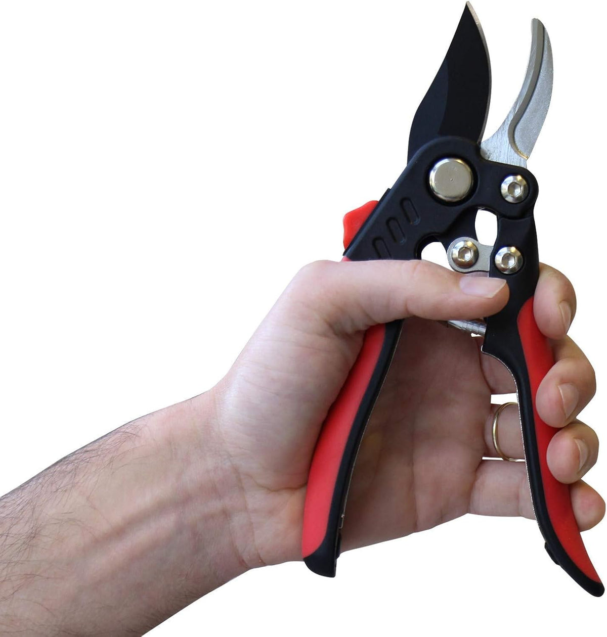 S821A Bypass Pruning Shears for Small to Medium Hands, Chrome Plated Blades with 3/4 Inch Cut Capacity, Professional Hand Pruner, Garden Secateurs & Clippers with Safety Lock