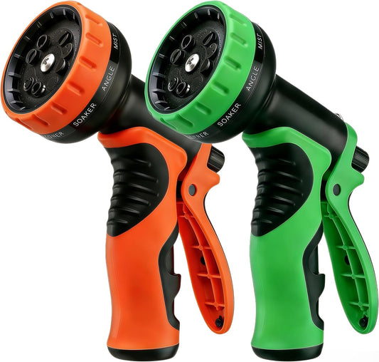 Garden Hose Nozzle with 10 Spray Patterns – Hose Sprayer Nozzle for Car Washing, Pet Bathing & Lawn Care with Lock Feature & Comfort Grip – Fits All 3/4" Standard Hoses Thread