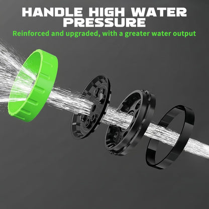 Garden Hose Nozzle with 10 Spray Patterns – Hose Sprayer Nozzle for Car Washing, Pet Bathing & Lawn Care with Lock Feature & Comfort Grip – Fits All 3/4" Standard Hoses Thread