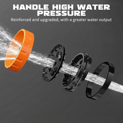 Garden Hose Nozzle with 10 Spray Patterns – Hose Sprayer Nozzle for Car Washing, Pet Bathing & Lawn Care with Lock Feature & Comfort Grip – Fits All 3/4" Standard Hoses Thread