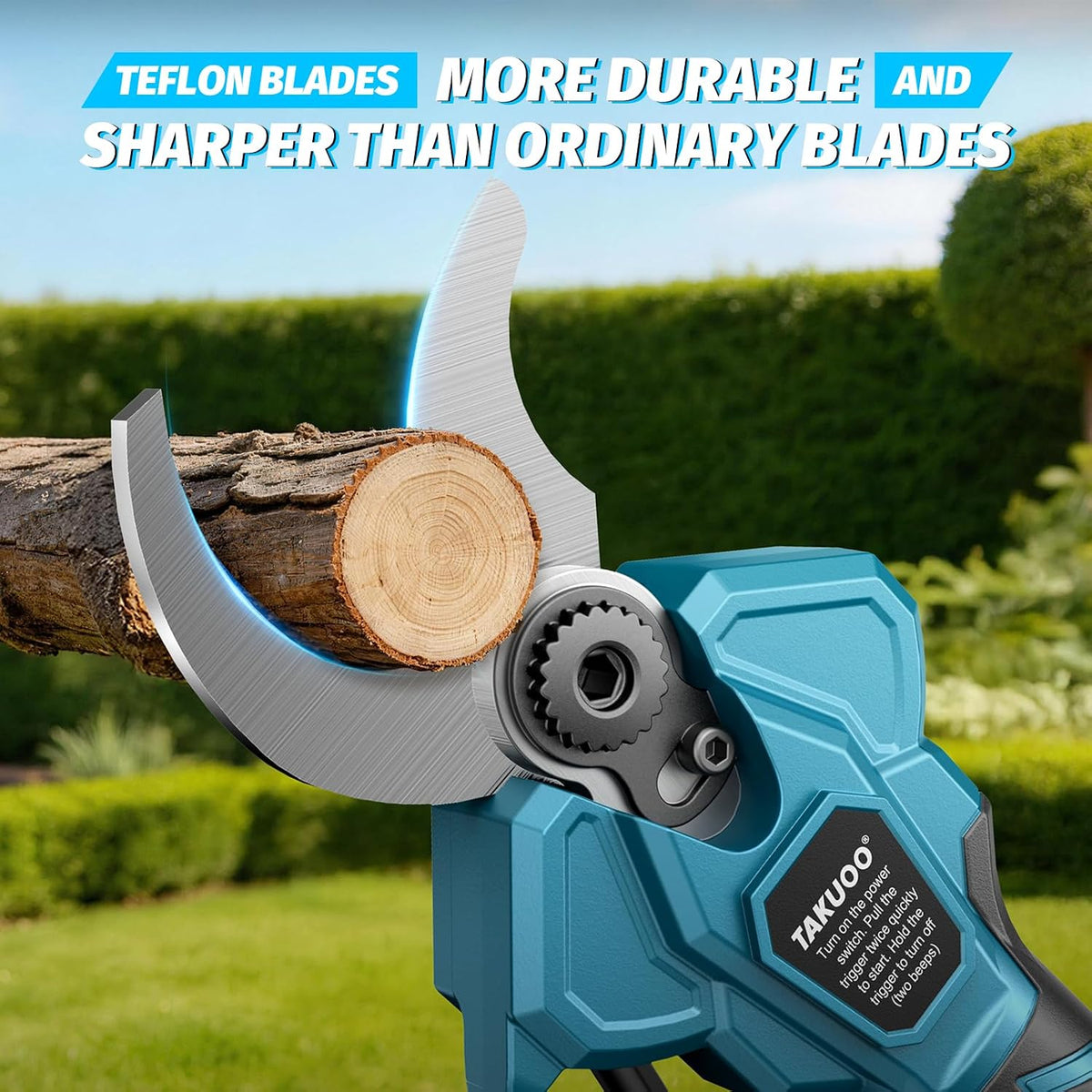 Cordless Electric Pruning Shears with Pole, 2.4" Cutting Diameter