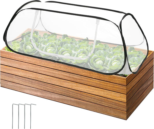 Pop Up Garden Rows Plants Cover, Raised Garden Beds Vegetable Protector