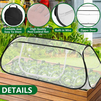 Pop Up Garden Rows Plants Cover, Raised Garden Beds Vegetable Protector
