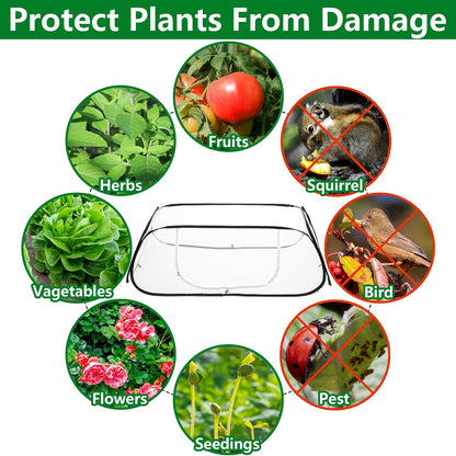 Pop Up Garden Rows Plants Cover, Raised Garden Beds Vegetable Protector