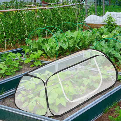 Pop Up Garden Rows Plants Cover, Raised Garden Beds Vegetable Protector