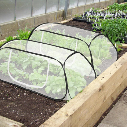 Pop Up Garden Rows Plants Cover, Raised Garden Beds Vegetable Protector