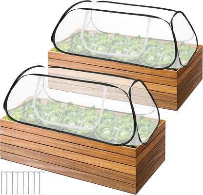 Pop Up Garden Rows Plants Cover, Raised Garden Beds Vegetable Protector