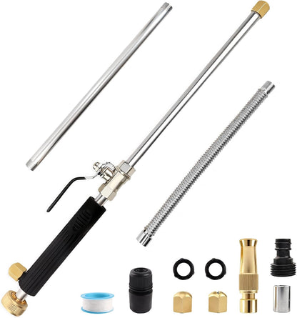 High Pressure Jet Hose Nozzle Attachment Wand, Black