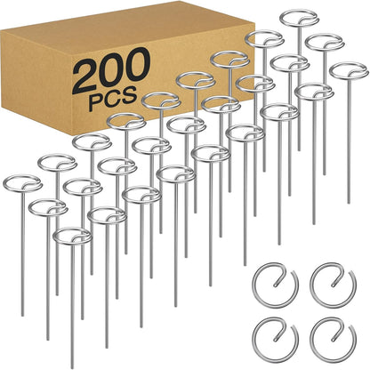 120 Pack 6 Inch 8 Gauge Landscape Staples – G-Shaped Heavy Duty Garden Stakes, 4.0mm Galvanized Ground Anchors, Sharp Beveled Tip for Weed Barrier Fabric, Erosion Control, Artificial Grass & Hard Soil