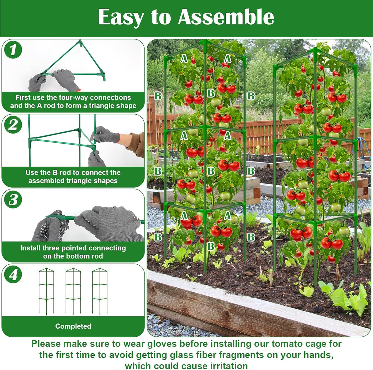 32 x 53 Inch Cucumber Trellis for Climbing Plants Outdoor A-Frame Garden Trellis for Raised Bed Detachable Sturdy Garden Plant Support Trellis for Small Plant Vegetable Flower Grape with Climbing Net