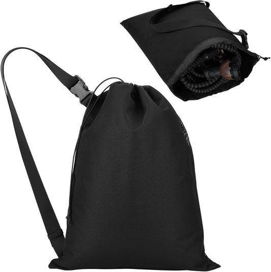 Expandable Garden Hose Storage Bag Heavy Duty Water Hose Organizer Portable Extension Hose Holder Carrying Case with Drawstring Closure, Carry Bag Only (Hose Not Included)