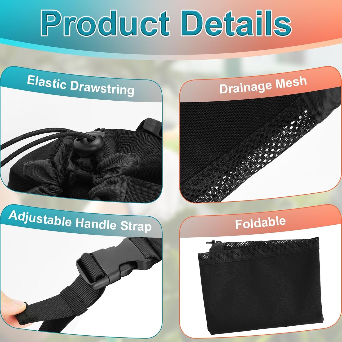 Expandable Garden Hose Storage Bag Heavy Duty Water Hose Organizer Portable Extension Hose Holder Carrying Case with Drawstring Closure, Carry Bag Only (Hose Not Included)