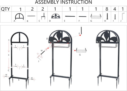 Garden Hose Holder, Water Hose Holders Stand Holds 160-Feet Freestanding Hose Reel Storage Hanger Rack for Outside Yard Lawn Farm