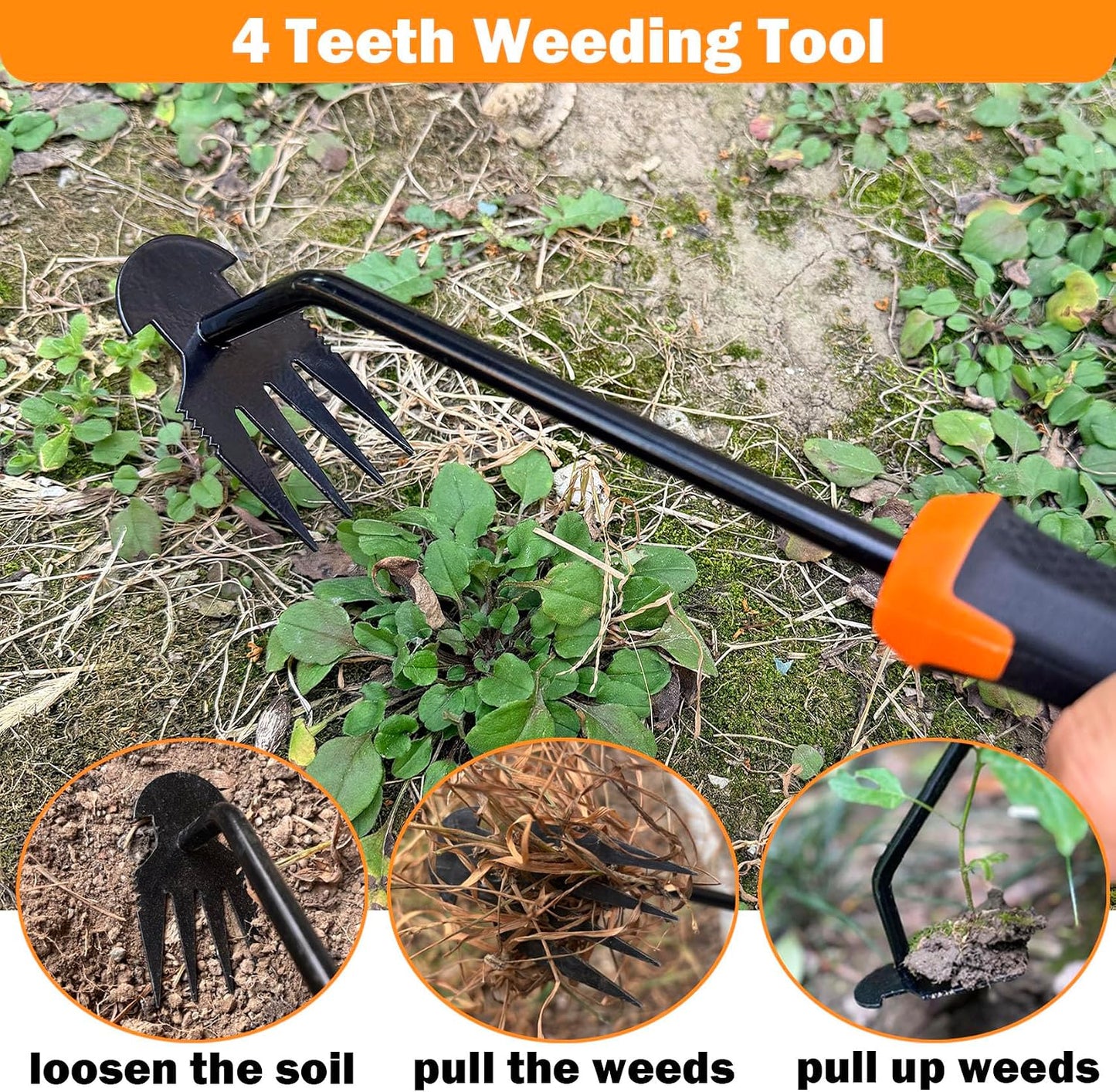 Weed Puller Tool, 2026 New Portable Hand Weeder Tool, Weeding Tool with Stainless Steel, Garden Tools for Plant & Weeding, Crack Weeder Crevice Tool, Weed Remover Tool for Farm & Backyard