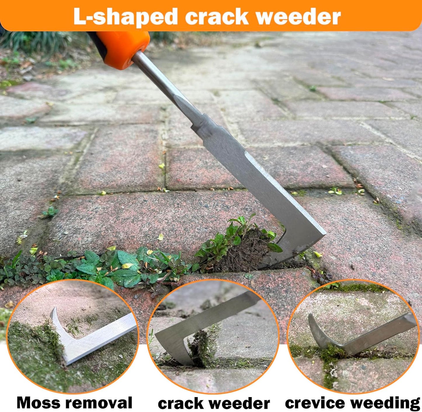 Weed Puller Tool, 2026 New Portable Hand Weeder Tool, Weeding Tool with Stainless Steel, Garden Tools for Plant & Weeding, Crack Weeder Crevice Tool, Weed Remover Tool for Farm & Backyard